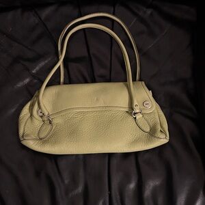 Elegant Olive Green Leather Handbag by Cole Haas